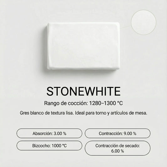 Gres blanco STONEWHITE [1280-1300 ºC]